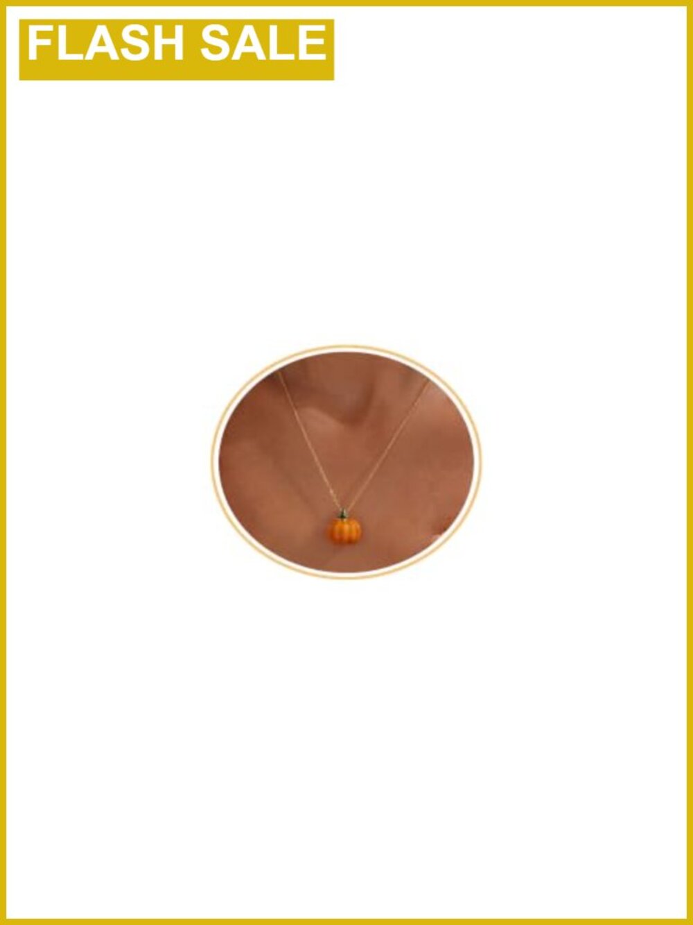 18K Gold Plated Copper Enamel Pumpkin Pendant Necklace Fall Jewelry